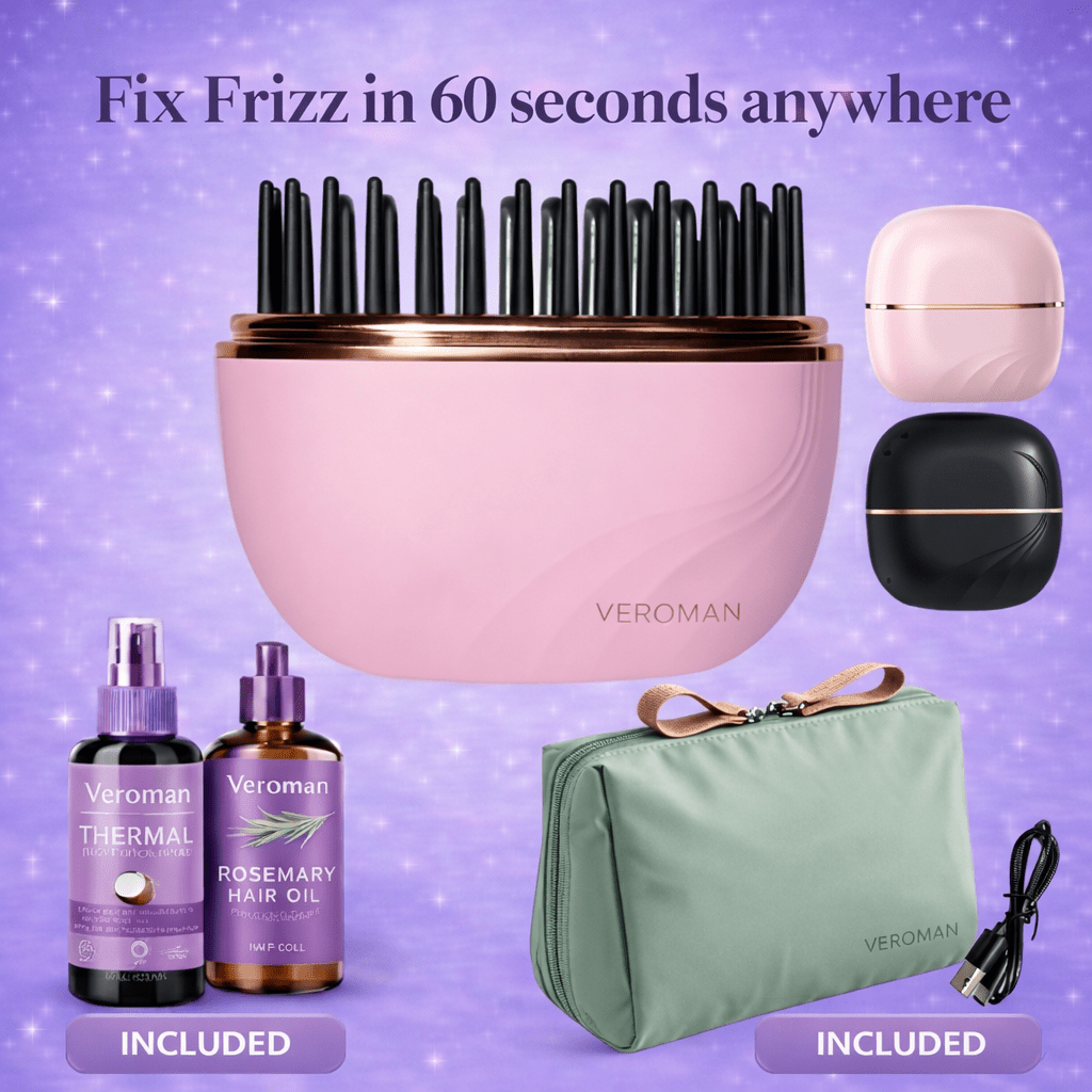 Mini Cordless Hair Straightener Brush - Veroman. All rights reserved.