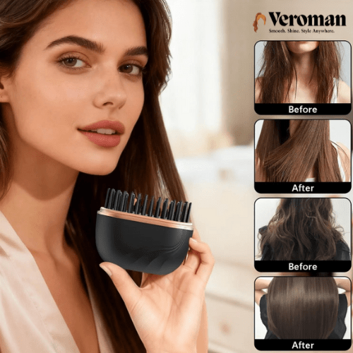 Mini Cordless Hair Straightener Brush - Veroman. All rights reserved.