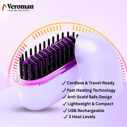 Mini Cordless Hair Straightener Brush - Veroman. All rights reserved.