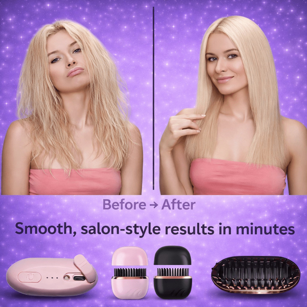 Mini Cordless Hair Straightener Brush - Veroman. All rights reserved.
